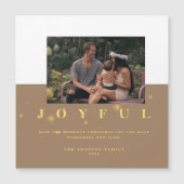 Festive Kraft and Gold Joyful Photo met Kerstmis (Voorkant)