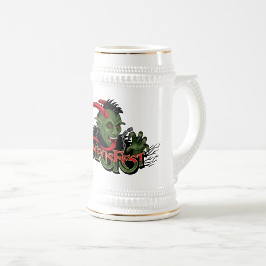 Festive Krampus Stein Bierpul (Voorkant rechts)