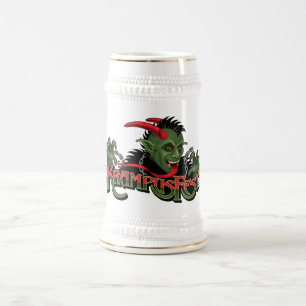 Festive Krampus Stein Bierpul