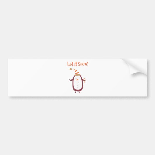 Festive laat het sneeuwen bumpersticker (Voorkant)
