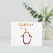 Festive laat het sneeuwen feestdagenkaart (Staand voorkant)