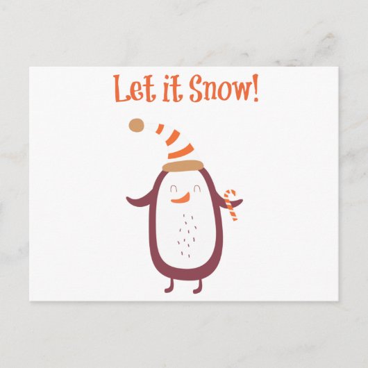 Festive laat het sneeuwen feestdagenkaart (Voorkant)