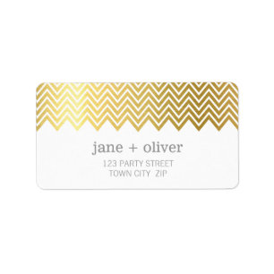 FESTIVE LABEL modern chevron model gold folie