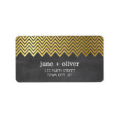 FESTIVE LABEL modern chevron model gold folie (Voorkant)