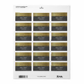 FESTIVE LABEL modern chevron model gold folie (Full Sheet)