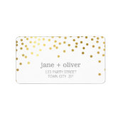 FESTIVE LABEL modern confetti spot gold folie grij (Voorkant)