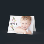 Festive Laten we Jolly Berries en Greenery Foto zi Feestdagen Kaart<br><div class="desc">Laten we alleen zijn! Stuur vakantiewensen met deze fotovakantiekaart. Het bevat moderne typografie met grijze en bessenaccenten. Personaliseer u door uw eigen gegevens toe te voegen.</div>