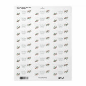 Festive Leaves & Berries Holiday Adres Etiket (Full Sheet)