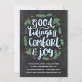 Festive Lettering | Chalkboard Holiday Party Kaart (Voorkant)