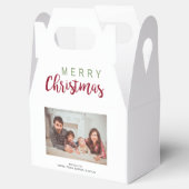 Festive Lettering Family Foto met prettige kerstfe Bedankdoosjes (Geopend)