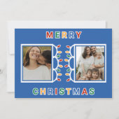 Festive Lights 2-Photo Christmas Feestdagenkaart (Voorkant)