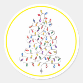 Festive Lights Ronde Sticker