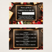 Festive Lijst, kerstfeestkaartjes Visitekaartje (Voorkant /achterkant)