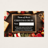 Festive Lijst, kerstfeestkaartjes Visitekaartje (Voorkant)