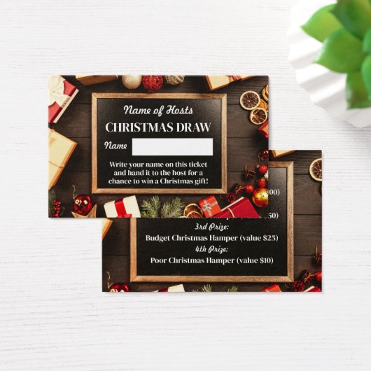 Festive Lijst, kerstfeestkaartjes Visitekaartje (Bureau)