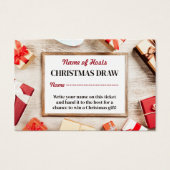 Festive Lijst, kerstfeestkaartjes Visitekaartje (Voorkant)