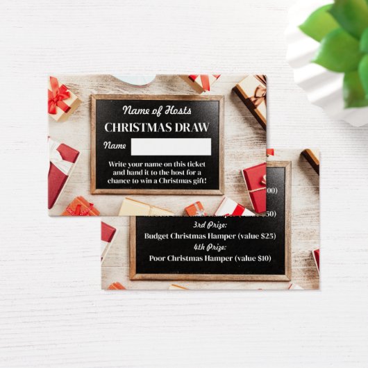 Festive Lijst, kerstfeestkaartjes Visitekaartje (Bureau)