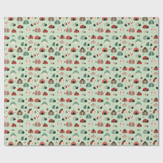 Festive Little Bugs Cadeaupapier (Vlak)