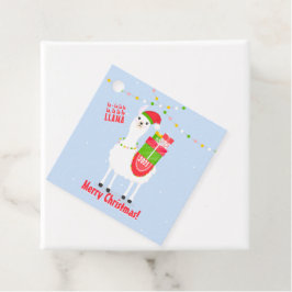 Festive Llama-kerst Bedankjes Labels