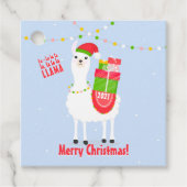 Festive Llama-kerst Bedankjes Labels (Voorkant)