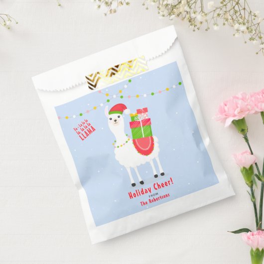Festive Llama-kerst Bedankzakje (Gezegeld)
