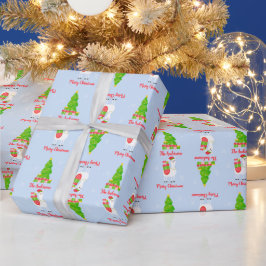 Festive Llama-kerst Cadeaupapier