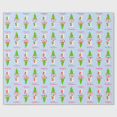 Festive Llama-kerst Cadeaupapier (Vlak)