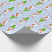 Festive Llama-kerst Cadeaupapier (Hoek)