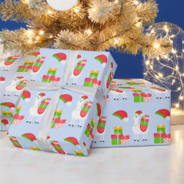 Festive Llama-kerst Cadeaupapier