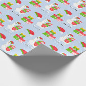 Festive Llama-kerst Cadeaupapier (Hoek)