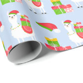 Festive Llama-kerst Cadeaupapier (Rol Hoek)
