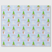 Festive Llama-kerst Cadeaupapier (Vlak)