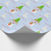 Festive Llama-kerst Cadeaupapier (Hoek)