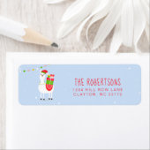 Festive Llama-kerst Etiket (Insitu)