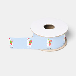 Festive Llama-kerst Grosgrain Lint