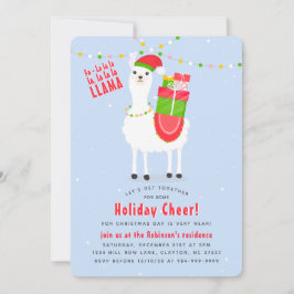 Festive Llama-kerst Kaart