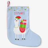 Festive Llama-kerst Kleine Kerstsok (Voorkant)