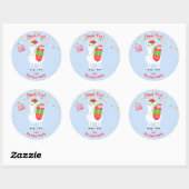 Festive Llama-kerst Ronde Sticker (Vel)