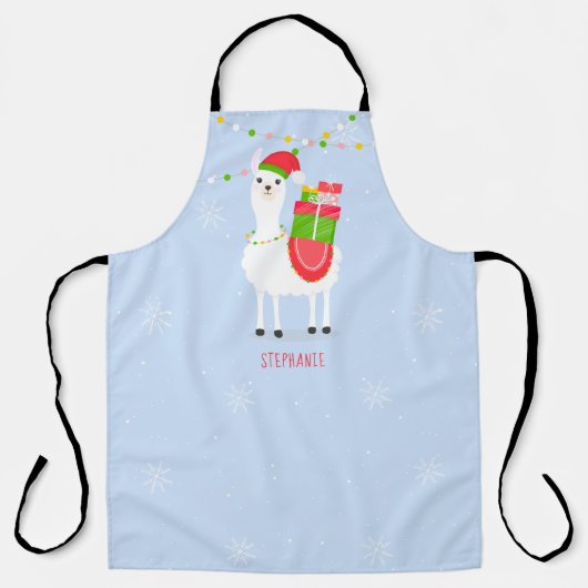 Festive Llama-kerst Schort (Voorkant)