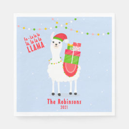 Festive Llama-kerst Servet