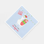 Festive Llama-kerst Servet (Hoek)