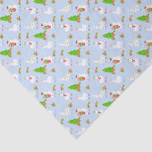Festive Llama-kerstcadeaupapier Tissuepapier (Detail)
