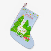 Festive Llama-kerstcadeautjes met kerstmis Kleine Kerstsok (Voorkant (Hangend))