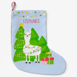 Festive Llama-kerstcadeautjes met kerstmis Kleine Kerstsok