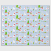 Festive Llama-kerstinpakpapier Cadeaupapier (Vlak)