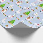 Festive Llama-kerstinpakpapier Cadeaupapier (Hoek)