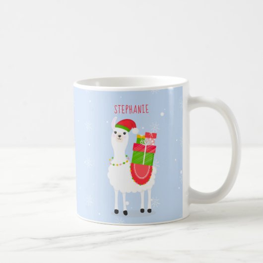 Festive Llama Mok met tweetone koffie voor kerstmi (Rechts)