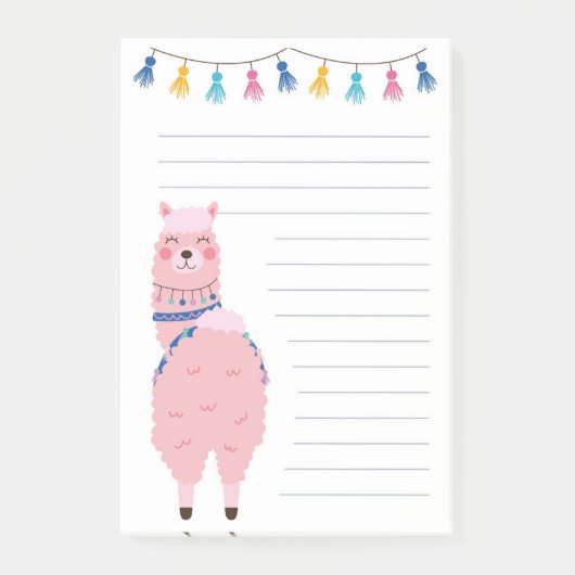 Festive Llama Post-it® Notes (Voorkant)