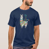 Festive Llama with Christmas Lights T-shirt (Voorkant)