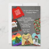Festive Logo Ugly Sweater Employee Kerstparty Kaart (Voorkant)